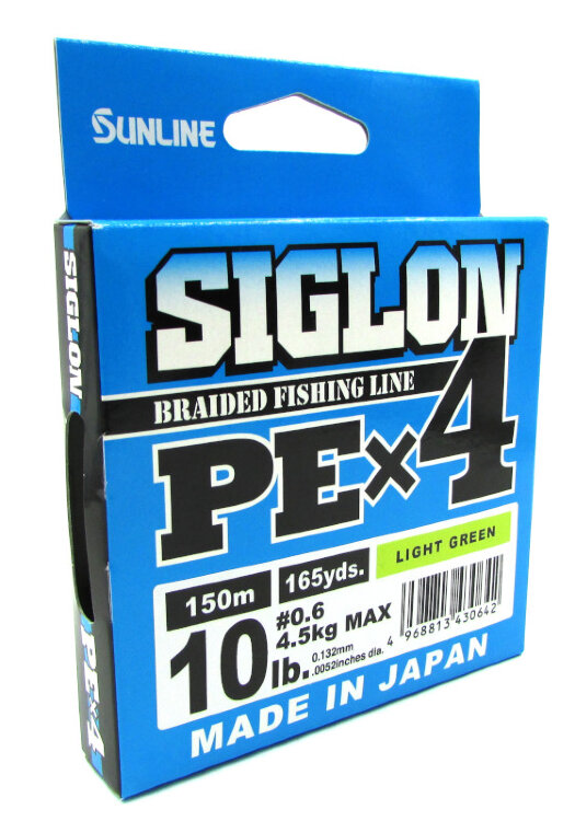Плетёный шнур Sunline Siglon PEx4 #0,6/10Lb Light Green 150 м