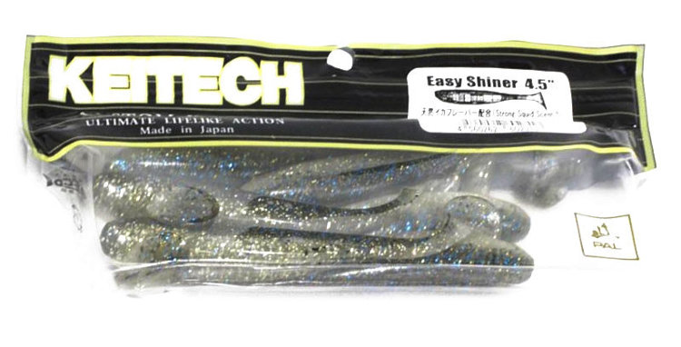 Силиконовая приманка Keitech Easy Shiner 4,5" цвет #416 Silver Flash Minnow 6 шт.