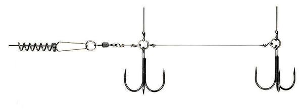 Оснастка стингер со спиралью JIG Spring Soft Baits, размер S