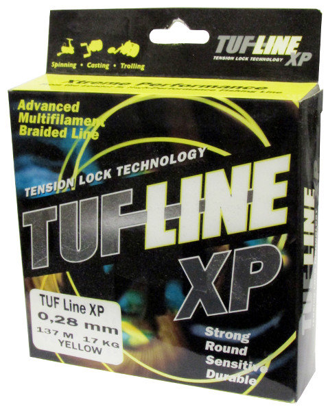 Леска плетеная TUF LINE XP 135 м 0,28 ( 17 кг, желтая)