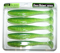Силиконовая приманка Keitech Easy Shiner 5" цвет 424 Lime Chartreuse