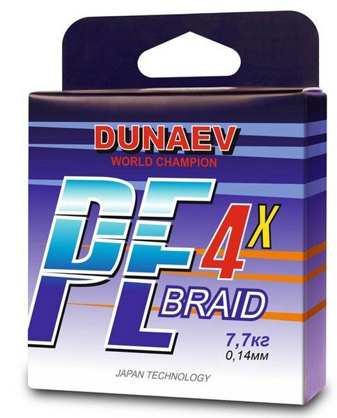 Плетёный шнур Dunaev Braid PEx4 0,14 мм 150 м