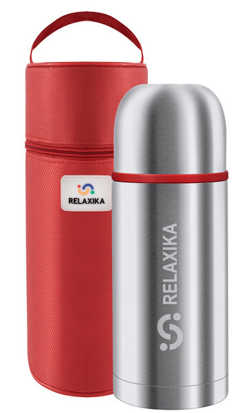 Термос Relaxika 102 (0,75 литра) в термочехле, стальной