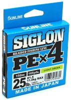 Плетёный шнур Sunline Siglon PEx4 150 м #1,5/25Lb (Light Green)