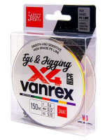 Шнур плетёный Lucky John Vanrex EGI  JIGGING х4 BRAID Multi Color 150/012