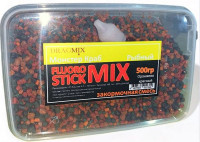 Закормочная смесь DragMix Fluoro Stick MIX Монстер Краб 500гр. Оранжево-красный.