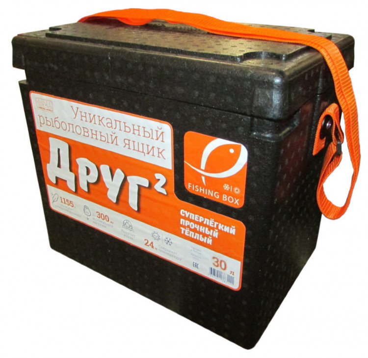 Рыболовный ящик "Друг-2+" 30л (пенопропилен)