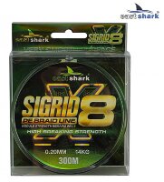 Шнур EastShark SIGRID X8 300 м 0,25 мм зелёный