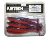 Силиконовая приманка Keitech Easy Shiner 4" цвет PAL#09 Violet Fire 7 шт.