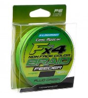 Плетёный шнур Flagman Cast Master Feeder Braid F4 150 м Fluo Green 0,18 мм 11,3 кг 25lb