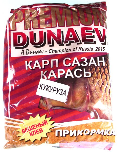 Прикормка Dunaev-Premium 1 кг Карп-Сазан Кукуруза